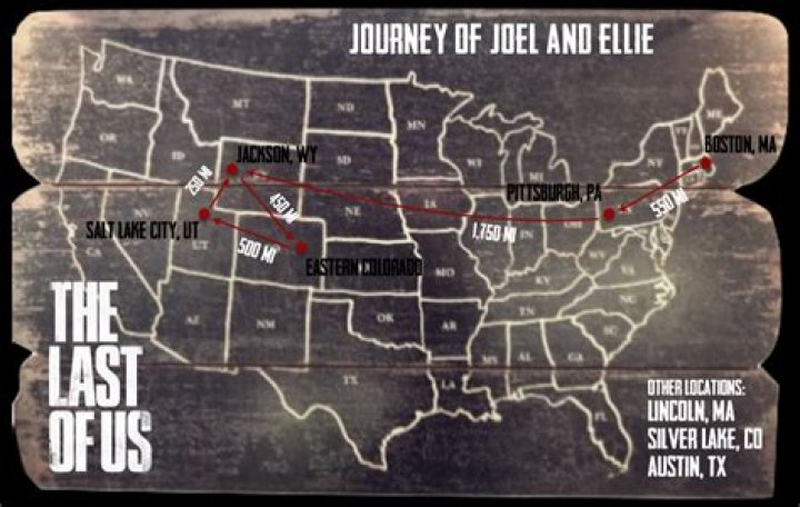 A handy map tracks just how much distance Joel and Ellie have covered so far in ‘The Last of Us’
