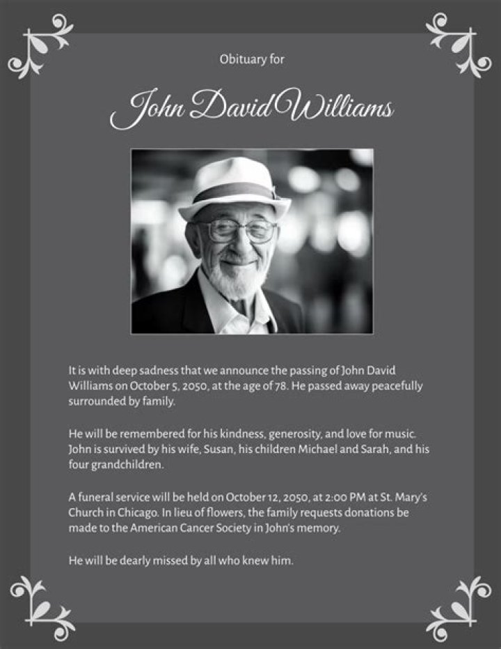 Ally Kane Obituary, Funeral Notice