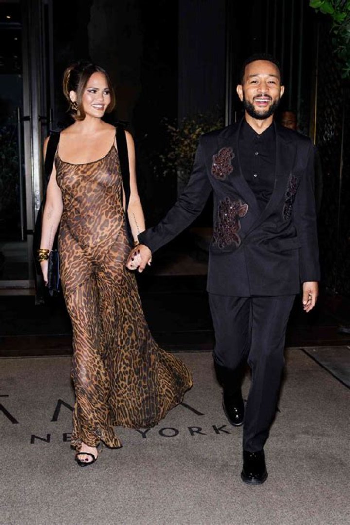Chrissy Teigen Announces Her Pregnancy While Wearing $520 Sheer Gucci Panties