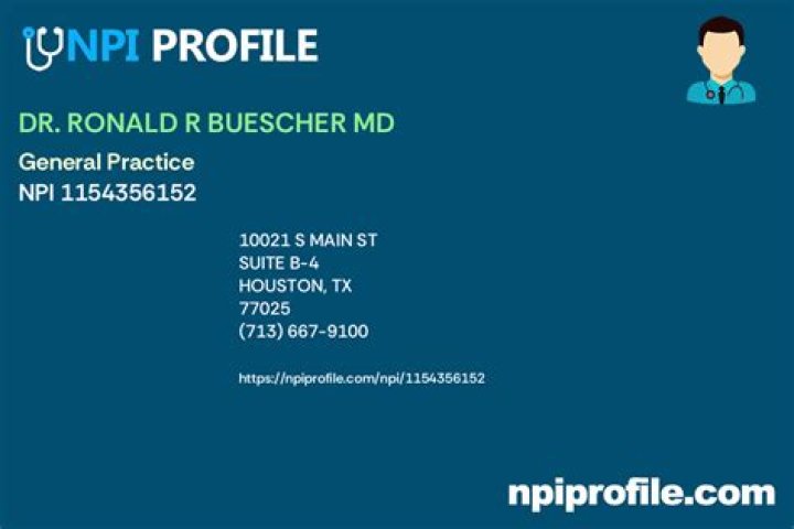 Dr. Ronald Buescher, MD – Houston, TX
