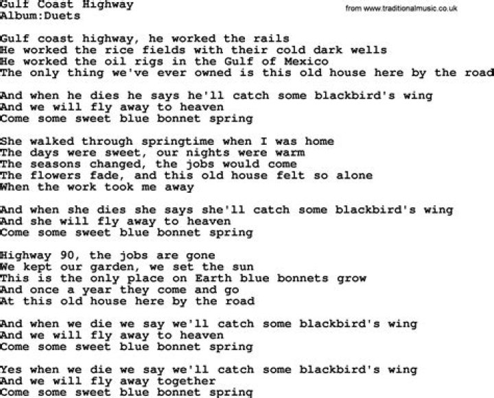 Emmylou Harris’s
Gulf Coast Highway Lyrics