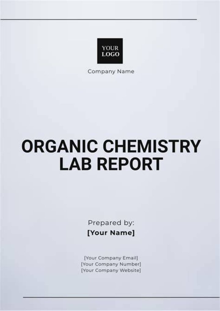 Examples of organic chemistry lab reports