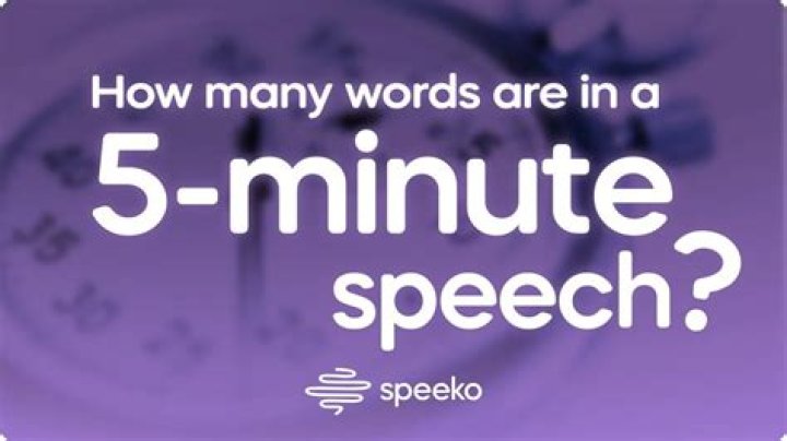 How many words do you need for an 8 minute speech