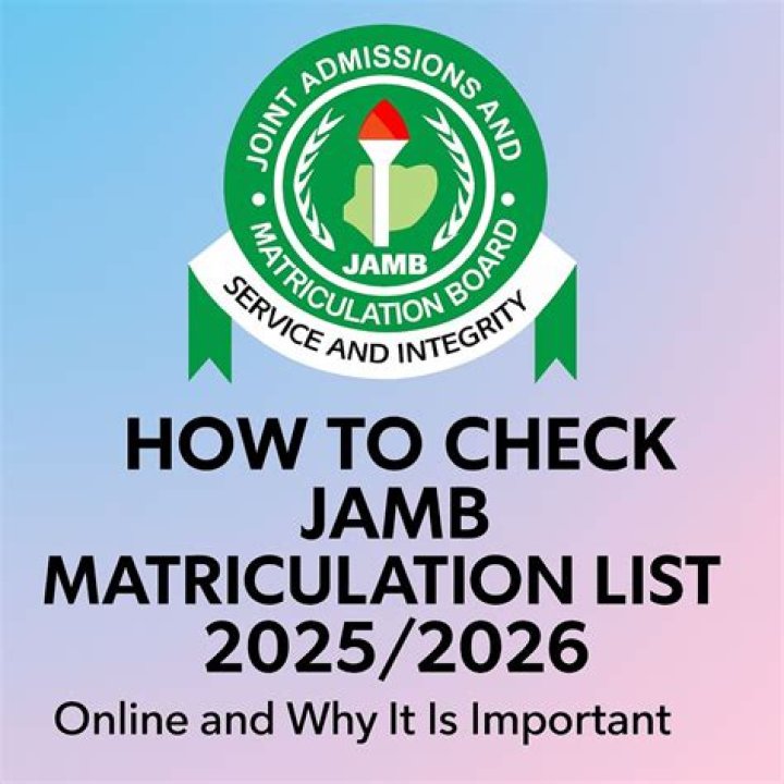 How to Check JAMB Matriculation List