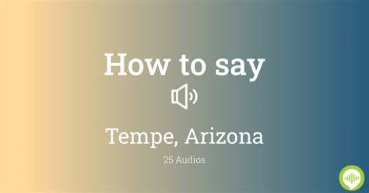 How to pronounce tempe