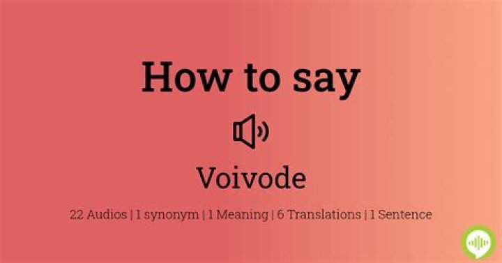 How to pronounce voivode