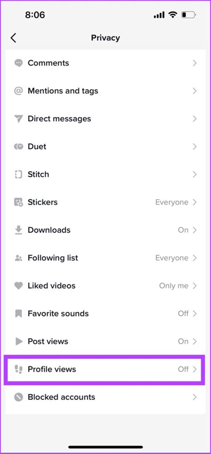 How to turn on profile views on TikTok