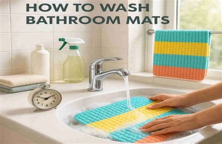 How to wash bathroom mats