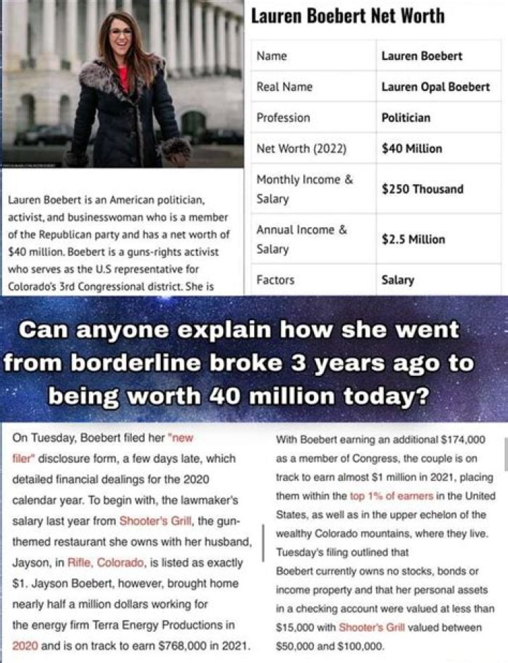 Lauren Boebert salary and net worth explored