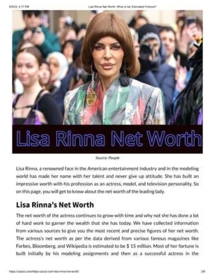 Lisa Rinna’s net worth, fact, career, awards, biography & life story