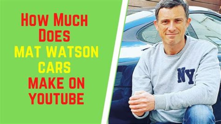 Mat Watson Cars Net Worth & Earnings (2024)