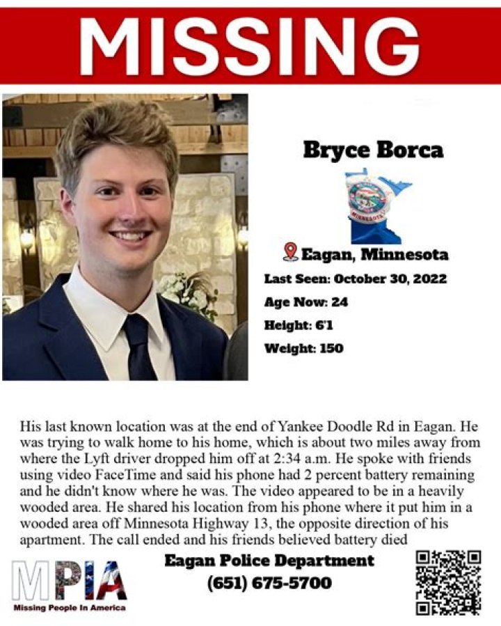 Missing Bryce Borca Update; Family Set Up a Reward Fund of $30,000