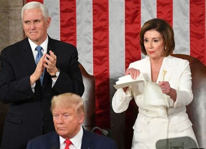 Nancy Pelosi Rips Up Donald Trump’s State Of The Union Speech In Viral Video Because The Former Reality Star Refused To Shake Her Hand