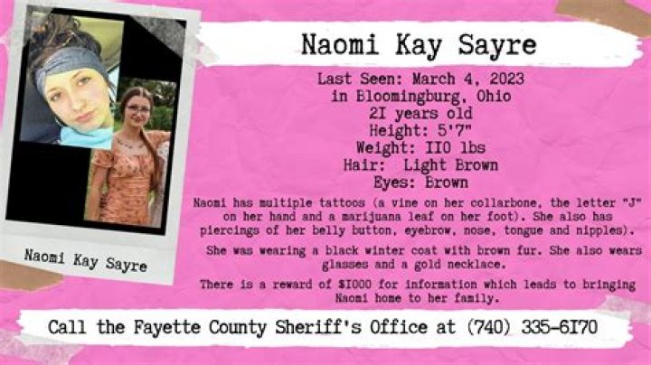 Naomi Sayre Obituary, Missing Naomi Sayre Found Dead