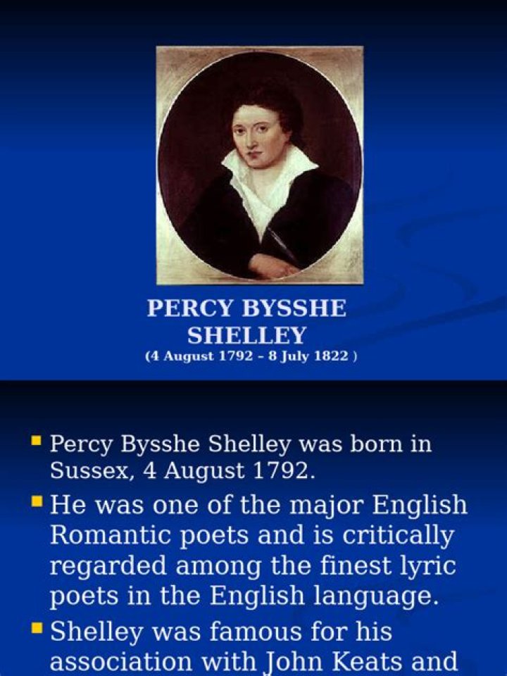 P B Shelley Biography - Facts, Childhood, Family Life & Achievements