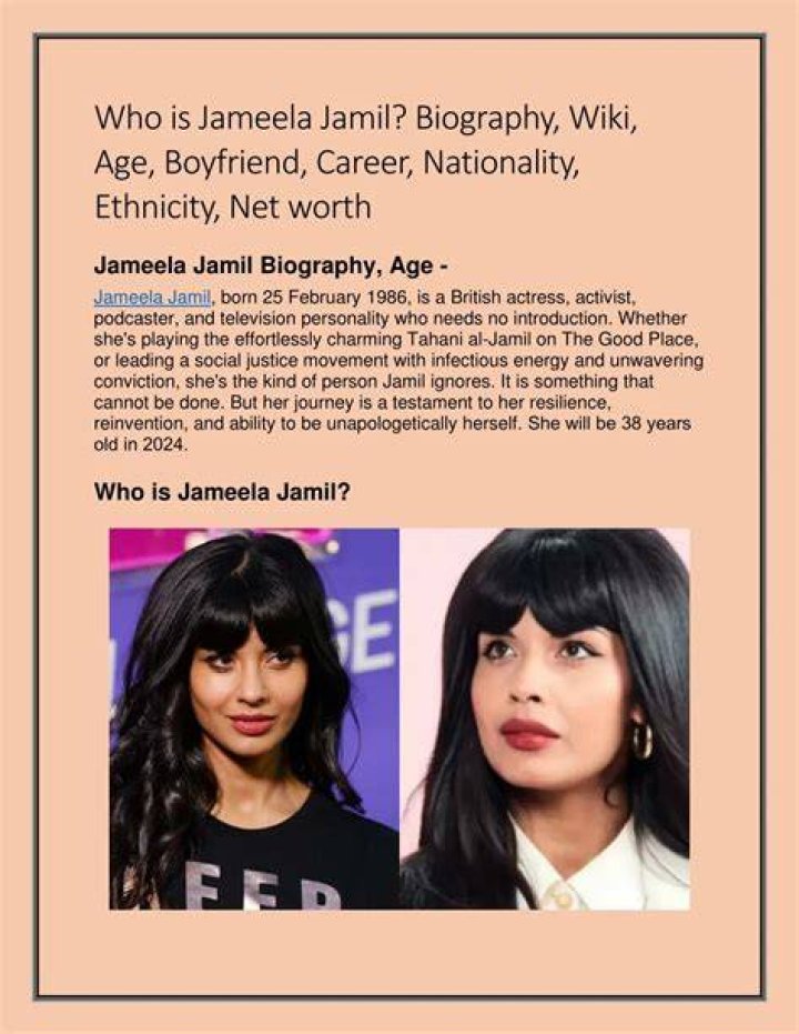 What ethnicity is Jameela Jamil?