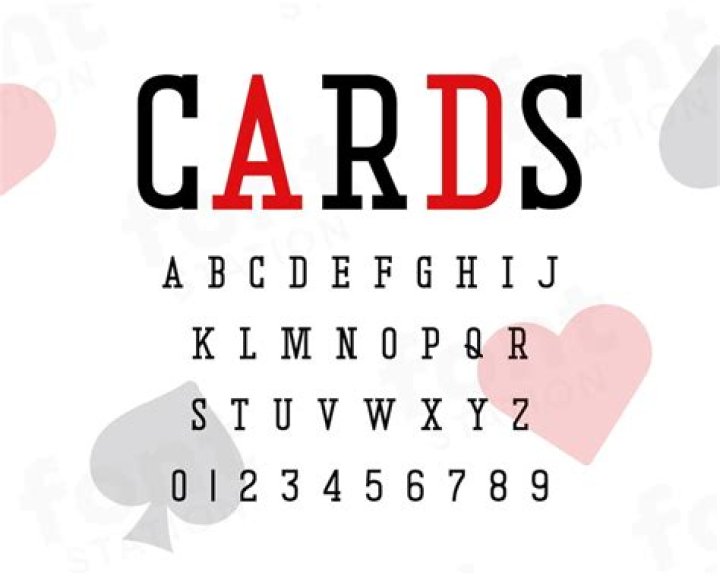 What font does bicycle playing cards use