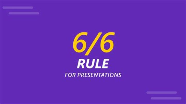 What is the 6×6 rule in presentations
