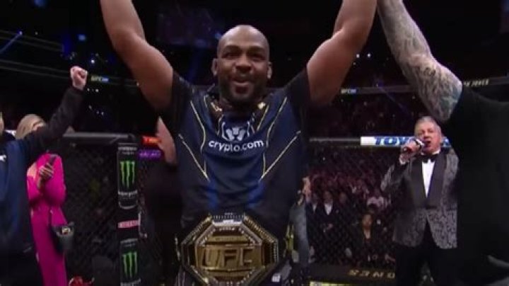 When did UFC heavyweight champion Jon Jones win the belt?